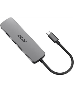 Тип-С хаб Acer 5в1 USB-C 3xUSB-A3.0/HDMI/USB-C 0.15м Серый (Grey)