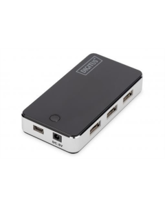 USB хаб DIGITUS USB-A 7xUSB-A Черный (Black)
