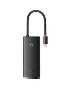 Хаб Type-C серии Baseus Lite 6в1 (Type-C к HDMI + 2xUSB 3.0 + PD+SD/TF) (WKQX05) Черный (Black)