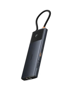 Тип-С хаб Baseus Metal Gleam II OS 10в1 с двойным дисплеем (B00061800123-01) Серый (Grey)