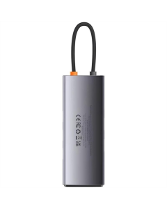 Type-C хаб Baseus Metal Gleam Series 7-Port Clarity (Type-C to HDMI+USB3.0*3+PD+SD/TF) Серый (Grey)