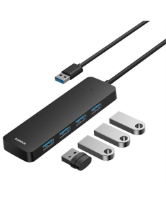USB-хаб серии Baseus UltraJoy 4-Port (USB-A на 4xUSB3.0 + Type-C) (B0005280B811-04) Черный (Black)