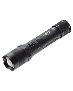 Фонарик ручной Neo Tools, 2200мАч, 1000лм, 10Вт, IPX4 Черный (Black)