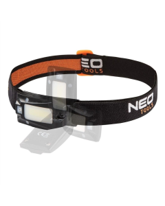 Фонарик налобный Neo Tools, 500мАч, 180лм, 3Вт, 50г, IPX4 Черный (Black)