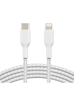 USB кабель Belkin USB Type-C - Lightning 1м 30W Білий (White)