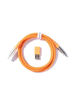 USB кабель Keychron USB-A/USB Type-C to USB Type-C Double-Sleeved Geek 1м Помаранчевий (Orange)
