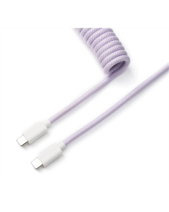 USB кабель Keychron USB-A/USB Type-C to USB Type-C Coiled Aviator 1.36m Фіолетовий (Violet)