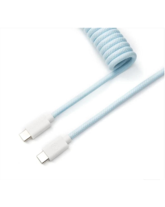 USB кабель Keychron USB-A/USB Type-C to USB Type-C Coiled Aviator 1.36m Синій (Blue)