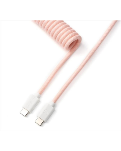 USB кабель Keychron USB-A/USB Type-C to USB Type-C Coiled Aviator 1.36m Рожевий (Pink)