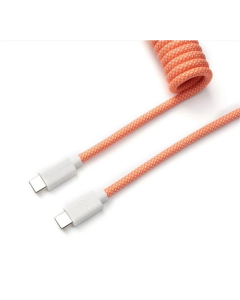USB кабель Keychron USB-A/USB Type-C to USB Type-C Coiled Aviator 1.36m Помаранчевий (Orange)