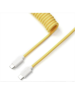 USB кабель Keychron USB-A/USB Type-C to USB Type-C Coiled Aviator 1.36m Жовтий (Yellow)