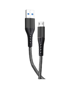 USB кабель Grunhelm Micro-USB GMC-02MLB Чорний (Black)