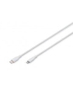 USB кабель DIGITUS Type-C - Lightning USB 2.0 60W 2м Білий (White)