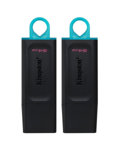 USB флеш-накопитель 64 Гб Kingston DataTraveler Exodia USB3.2 2 штуки (2 шт) Черный (Black Blue)