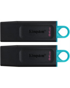 USB Флеш 64Gb Kingston DataTraveler Exodia USB3.2 2 Pieces (2шт) Чорна (Black Blue)