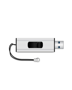 USB флешка 128 Гб MediaRange USB3.0 Серебристая (черно-серая)