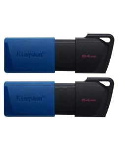 USB Флеш 64Gb Kingston DataTraveler Exodia M USB3.2 (DTXM/64GB-2P) (2шт) Чорна (Black Blue)
