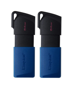 USB Флеш 64Gb Kingston DataTraveler Exodia M USB3.2 (DTXM/64GB-2P) (2шт) Чорна (Black Blue)