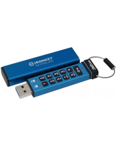USB Флеш 32Gb Kingston IronKey Keypad 200 USB3.2 Блакитна (Blue)