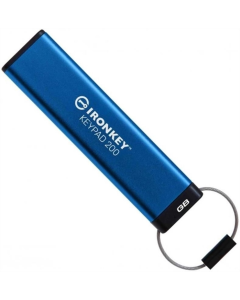 USB Флеш 32Gb Kingston IronKey Keypad 200 USB3.2 Блакитна (Blue)