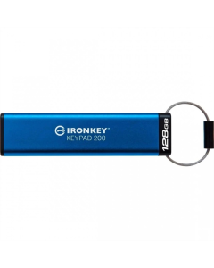 USB Флеш 128Gb Kingston IronKey Keypad 200 USB3.2 Блакитна (Blue)