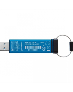 USB Флеш 128Gb Kingston IronKey Keypad 200 USB3.2 Блакитна (Blue)