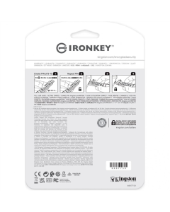 USB Флеш 128Gb Kingston IronKey Keypad 200 USB3.2 Блакитна (Blue)