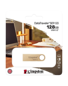 USB Флеш 128Gb Kingston DataTraveler SE9 G3 USB3.2 Золота (Gold)