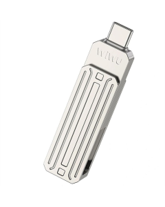 USB Флеш 64Gb WIWU Wi-FD001 3in1 (USB-A/C/L) USB 3.0 Срібна (Silver)