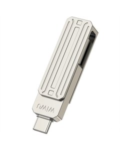USB Флеш 64Gb WIWU Wi-FD001 3in1 (USB-A/C/L) USB 3.0 Срібна (Silver)