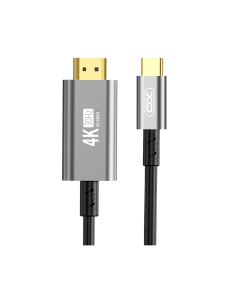 Кабель HDMI XO HDMI V 1.4 - USB Type-C (GB019-CHDMI.tranish) 1.8м Чорний (Black)