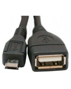 OTG кабель Atcom USB - micro USB V 2.0 (F/M) 0.8m Чорний (Black)