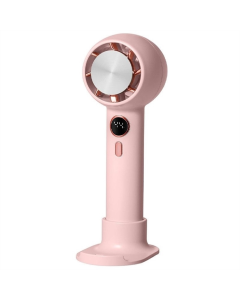 Вентилятор портативний з дисплеєм YL007 з підставкою для телефону 2000mAh Рожевий (Pink)
