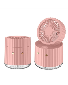 Вентилятор портативний настільний Rapid Cooling 3in1 з водяним охолодженням 1200 mA Рожевий (Pink)