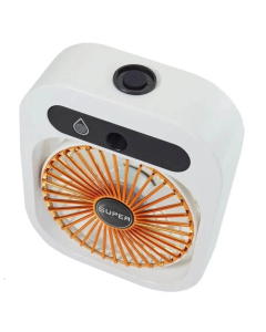 Вентилятор портативний настільний Q8 з водяним охолодженням 1200 mAh Білий (white)