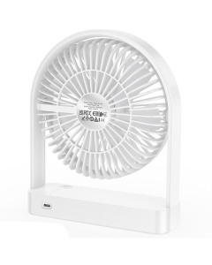 Вентилятор портативний Hoco HX65 ultra-thin desktop fan 2000 mAh Білий (White)