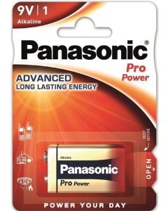 Батарейка Panasonic Pro Power 6LR61(6LF22, MN1604, MX1604, Крона) 1 шт