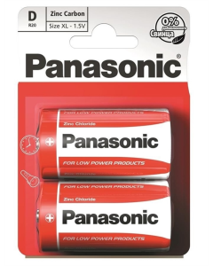 Батарейка Panasonic RED ZINC D(R20) 2 шт