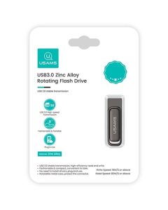 USB Флеш 256Gb Usams US-ZB339 USB 3.0 Чорна (Zinc Alloy)