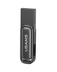 USB флеш-накопитель 256 Гб Usams US-ZB334 USB 3.0 с поворотным механизмом, черного цвета (цинковый сплав)