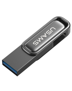 USB флеш-накопитель 256 Гб Usams US-ZB334 USB 3.0 с поворотным механизмом, черного цвета (цинковый сплав)