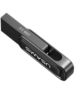 USB флеш-накопитель 256 Гб Usams US-ZB334 USB 3.0 с поворотным механизмом, черного цвета (цинковый сплав)