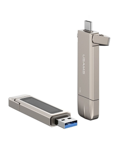 USB флеш-накопитель 512 Гб Usams US-ZB280 2в1 USB 3.2 + Type-C GEN1 с двумя портами 10G Серебристый (Алюминиевый сплав)