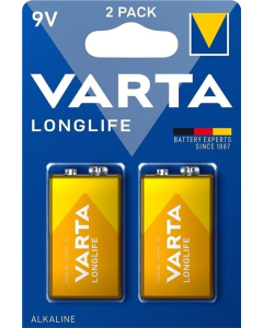 Батарейка VARTA Longlife 6LR61(6LF22, MN1604, MX1604 ,Крона) 2 шт