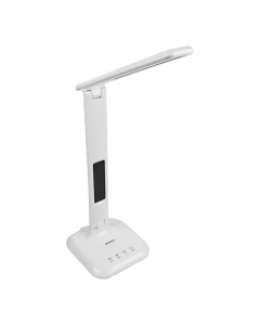 Настільна LED лампа з функцією годинника EH1802AW, LED (т,буд,3W, 3000/5000/4000K,3.7V Біла (White)