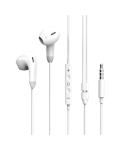 Навушники з мікрофоном ColorWay 3.5 mm Wired Earphone Sound Wave Білі (White)