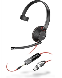 Наушники накладные Poly Blackwire 5210 Черные (Black)