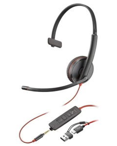 Наушники накладные Poly Blackwire 3215 Черные (Black)