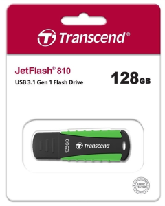 USB флеш-накопитель 128 Гб Transcend JetFlash 810 Rugged USB 3.1 Черный (Black)