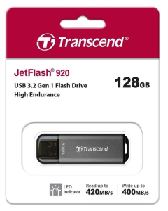 USB Флеш 128Gb Transcend USB 3.2 JetFlash 920 Чорна (Black)